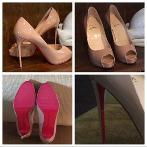 Christian Louboutin Nude Patent Very Prive 150